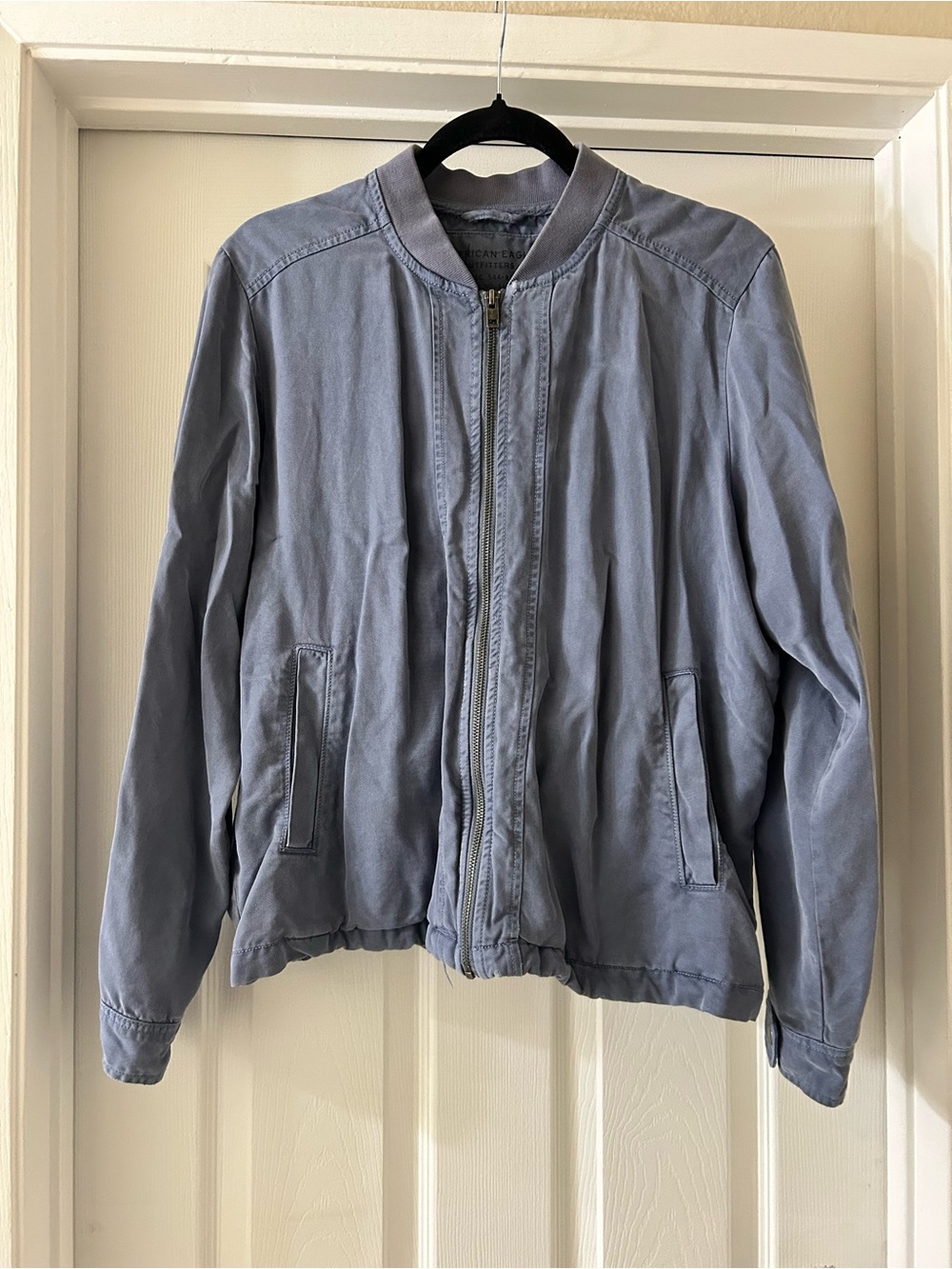 Light Blue Bomber Jacket
